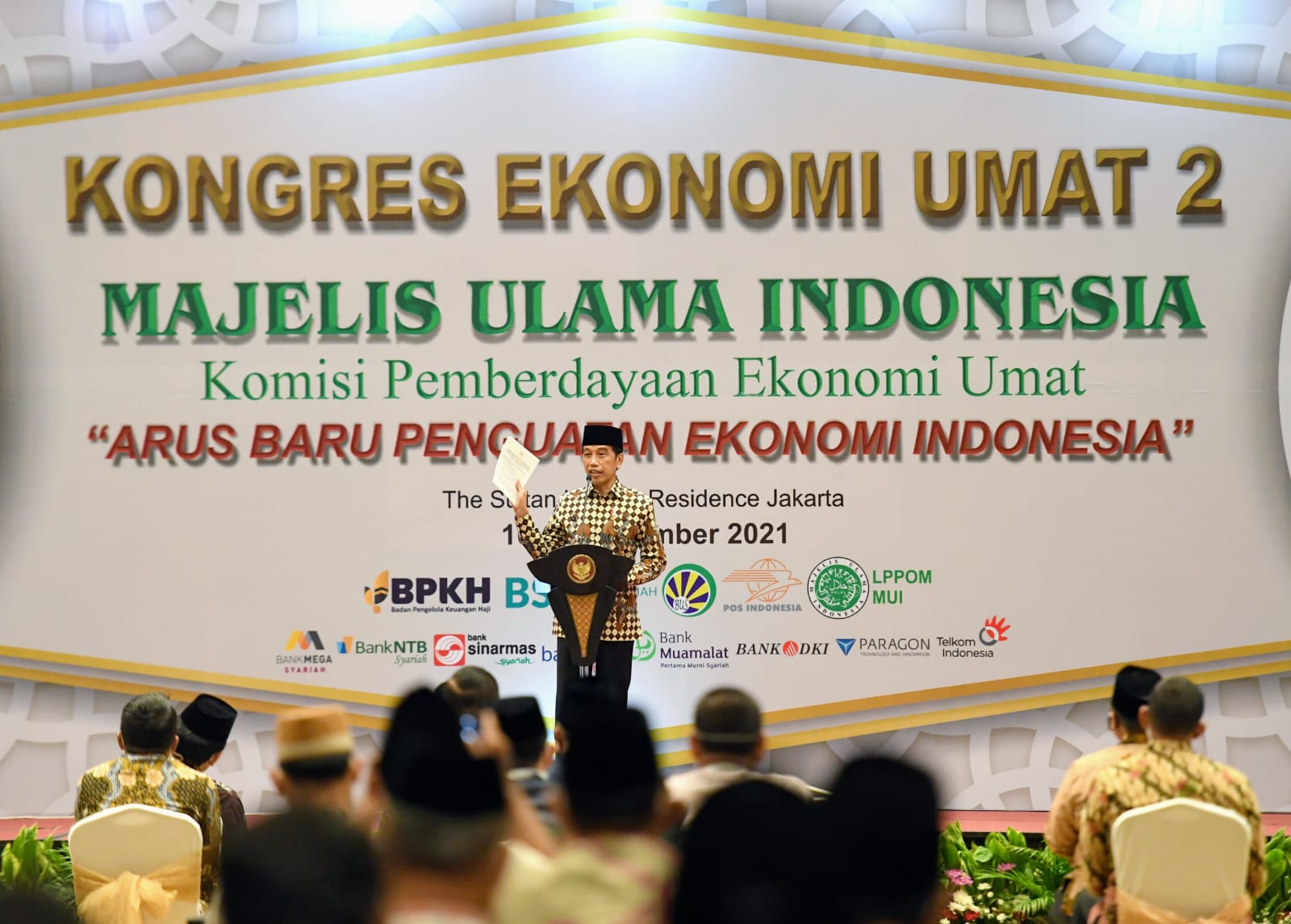 Hadiri Kongres Ekonomi Umat II MUI, Jokowi Targetkan 2024 Indonesia Pusat Ekonomi Syariah Dunia